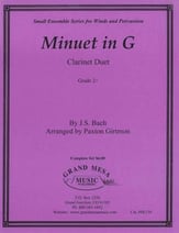 MINUET IN G CLARINET DUET cover